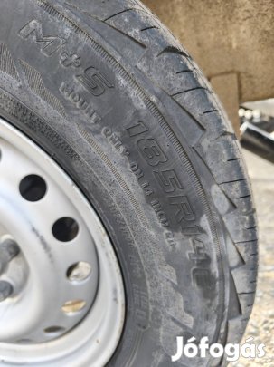 5x112 185R14C utánfutó, tréler, autószállító komplett kerék szett 