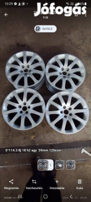 5x114.3 R18as alufelni.szett