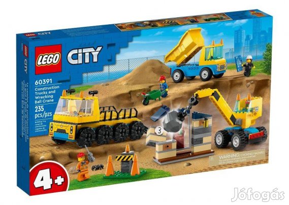 60391 LEGO City Építőipari teherautók és bontógolyós daru