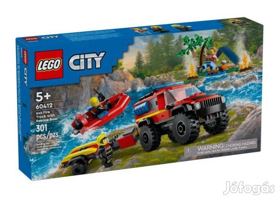 60412 LEGO City - 4x4 Tűzoltóautó mentőcsónakkal
