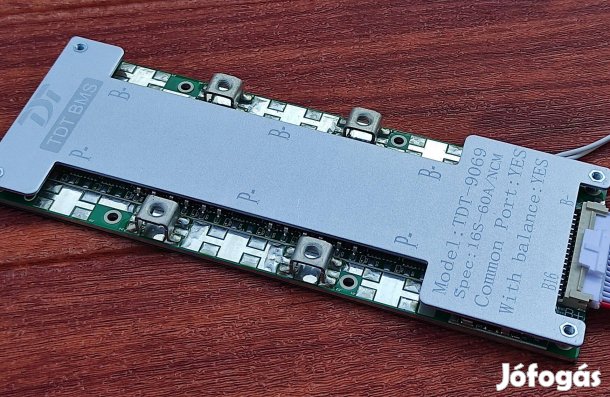 60A 16S 59.2V BMS áramkör hőmérsékletmérős Li-ion akkumulátor pakkhoz