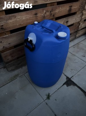 60L, hordó, kanna, benzines, tároló, műanyag 