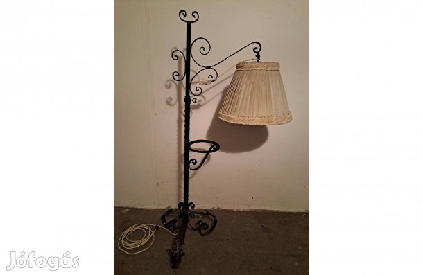 60'-as évekbeli retro, kovácsoltvas állólámpa
