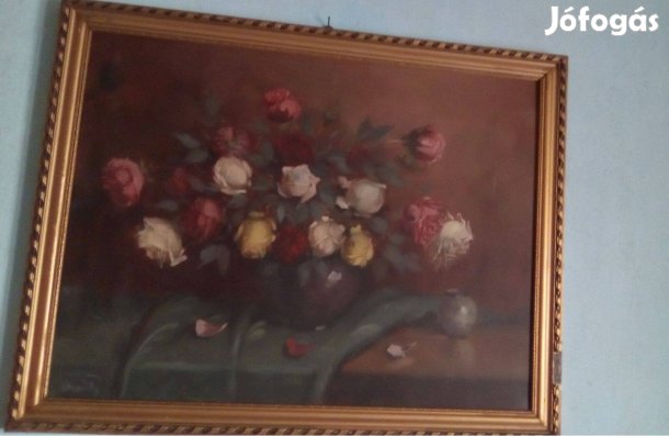60-as évekbeli virágcsendélet festmény , hibátlan állapotban van