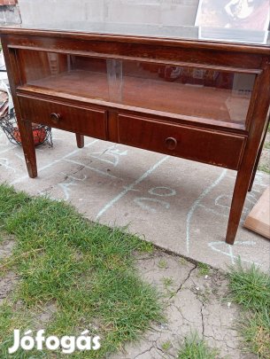 60-as évekből származó bemutató vitrin szekrény eladó