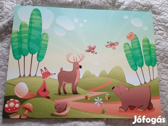 60 x 80 vaszon falikep baba-, gyerekszobaba eladó