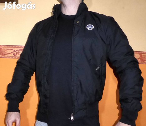 60ezres új North Sails férfi M méretű fekete átmeneti dzseki kabát