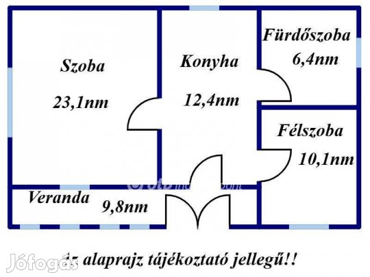 61 nm-es ház eladó Kisújszállás
