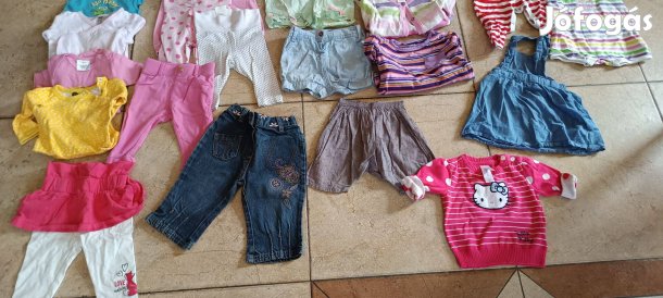 62/68-as 25 db-os kislány ruhacsomag olcsón eladó!