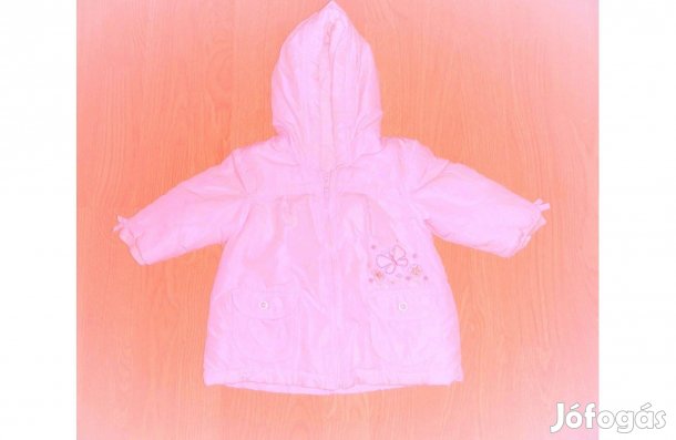 62/68 újszerű cuki flitteres pillangós virágos masnis téli kabát