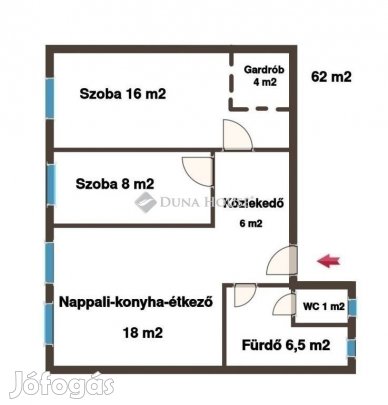 62 nm-es lakás eladó Pécs