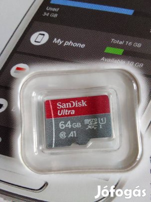 64gb sd kártya. TF kártya. micro kártya. Sandisk márka !