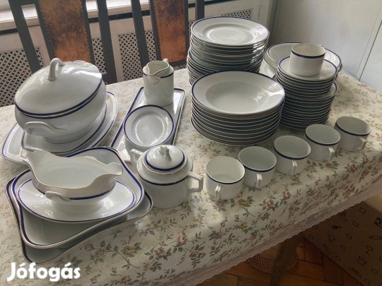 65 részes kék-arany Zsolnay készlet