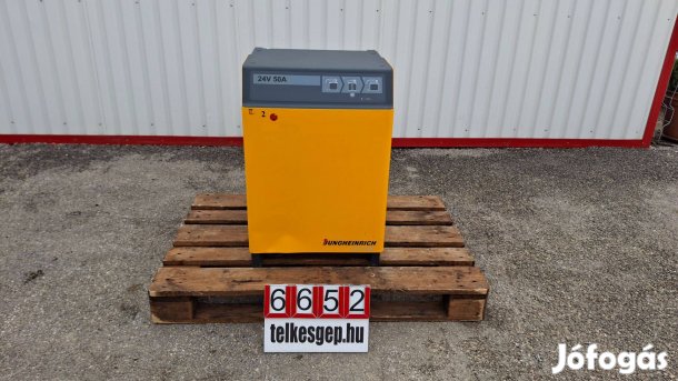 6652 - Akkumulátor töltő; Jungheinrich 24V, 50A