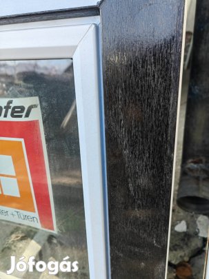 67x76 barna-fehér duplán hőszigetelt bukó-nyíló új műanyag ablakok