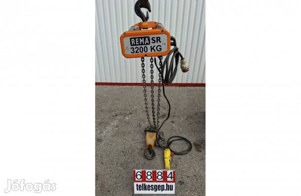 6884 - Láncos emelő, Rema SR Star 090/55, 8 Méter, 3200 kg