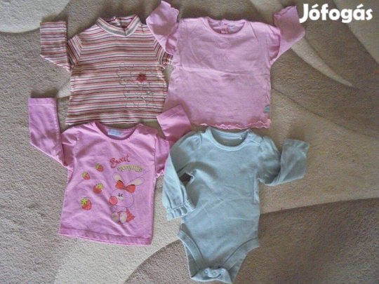 68-as 3 db lány hosszúujjú póló badyval ruhacsomag
