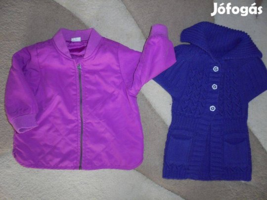 68-as lány átmeneti kabát-kocsikabát mellénnyel csomag