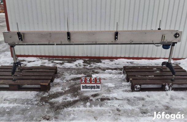 6940 - Szállítószalag 3 Méter, futószalag, szállító pálya, hevederes s