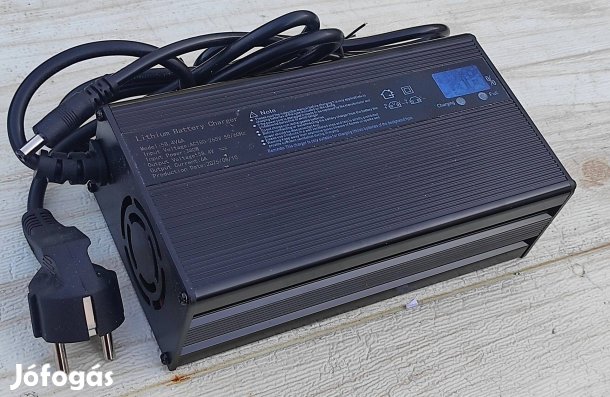 6A, 58.4V, 380W, 16S, Lifepo4 akkutöltő, töltöttségi szint kijelzővel