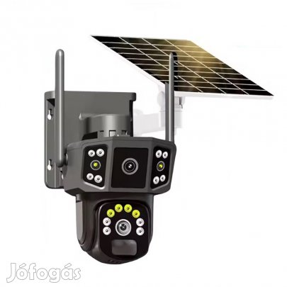 6MP WIFI-s Napelemes Dupla lencss hrmas kpernys Sznes jjellt,