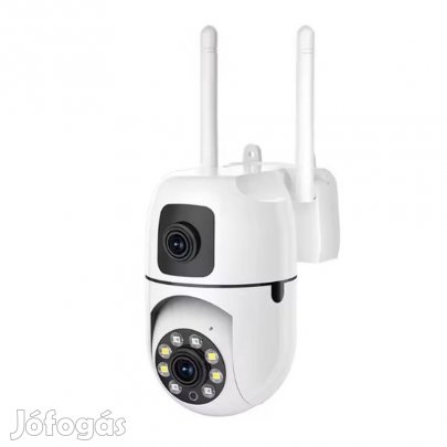 6MP mini dupla lencsés biztonsági kamera, színes éjjellátó, vezeték n