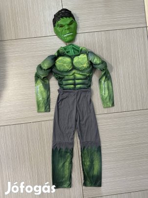 6-8 év (122-128) Hulk izmosított jelmez maszkkal, M