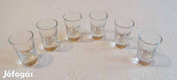 6 Darabos Újszerű "Győri Vilmoskörte" Pálinkás / Feles Pohár Szett