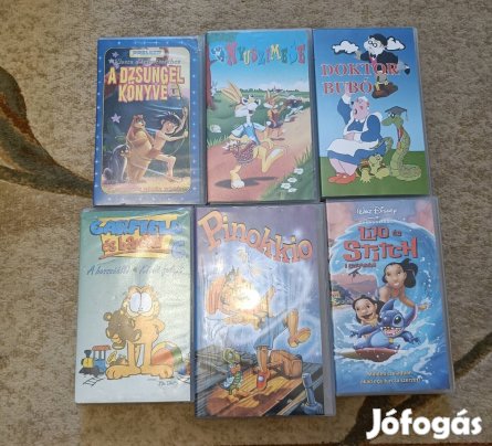 6 Db mesefilm VHS en