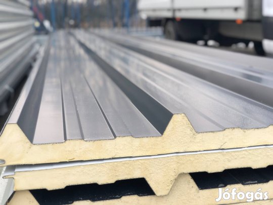 6 cm vtg Tető szendvicspanel antracit szürke színben, azonnal vihető
