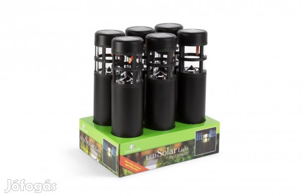 6 darab Napelemes Szolár kültéri leszúrható 30cm solar lámpa LED lámpa