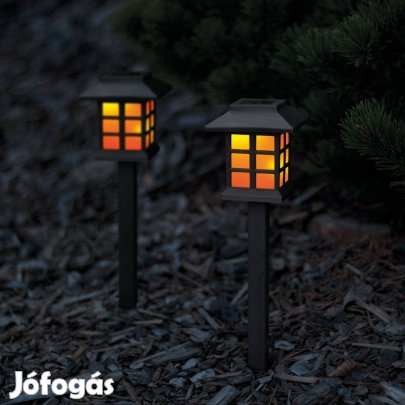 6 darab Napelemes lámpa LED-es szolár lámpa lángokat imitáló 26 cm
