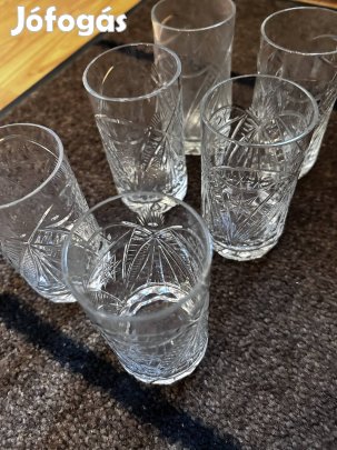 6 darab kristálypohár