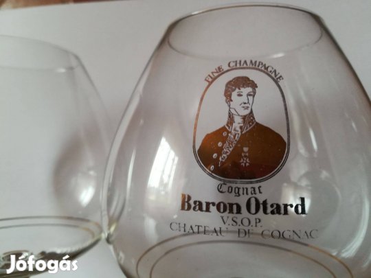 6 darabos Otard pohár pohárkészlet konyakos Cognac