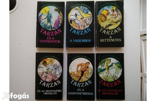 6 db Edgar Rice Burroughs Tarzan könyv egyben