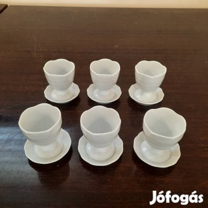 6 db Fehér Herendi porcelán tojástartó eladó 