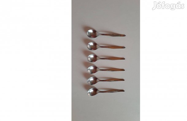 6 db Sandrik Anticorro cseh rozsdamentes kávés, mokkás kanál_