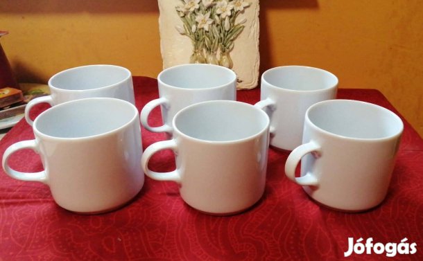 6 db, Alföldi porcelán csésze 
