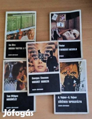 6 db. a Fekete-Fehér krimikönyvek sorozatból Európa könyvkiadó