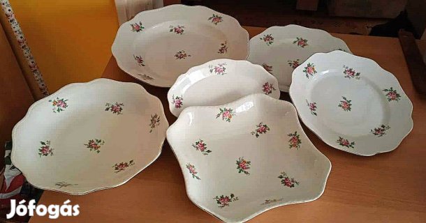 6 db.-os Karlsbad Czechoslovakia antik porcelán tálaló