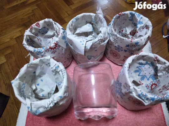 6 db boros pohár készlet