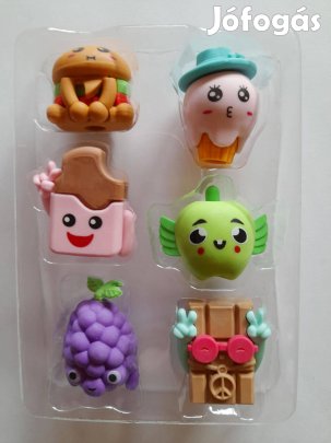 6 db cuki gyümölcs és kaja radír 500ft/db