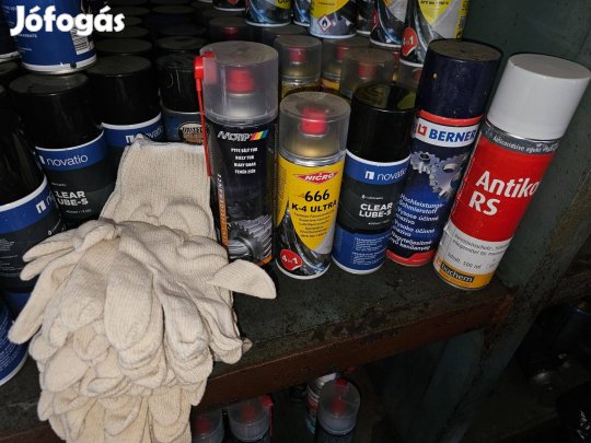 6 db egyben szerviz csomag Zsirspray cérna kesztyü