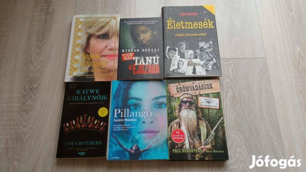 6 db életrajzi könyvek együtt olvasatlan 2500 Ft