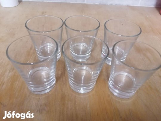 6 db féldecis kísérő pohár eladó!