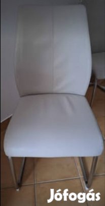 6 db fém vázas, szánkó talpas világos étkezőszék 