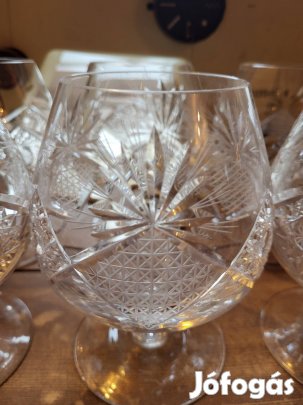 6 db konyakos pohár