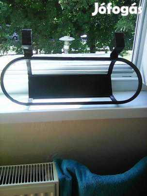 6 db korlátra akasztható kovácsolt vas virágtartók 46 x 15 cm