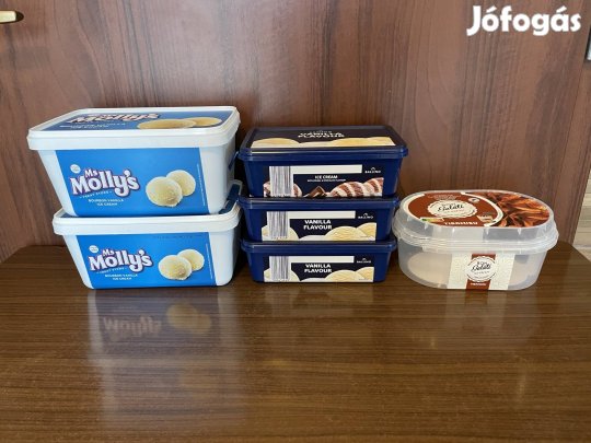 6 db műanyag fagyasztható ételtartó doboz 2 és 1 literes