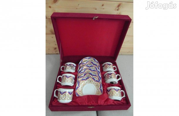 6 db-os csesze+kistanyer, Kaves csesze keszlet, Szeged-Alsovaroson